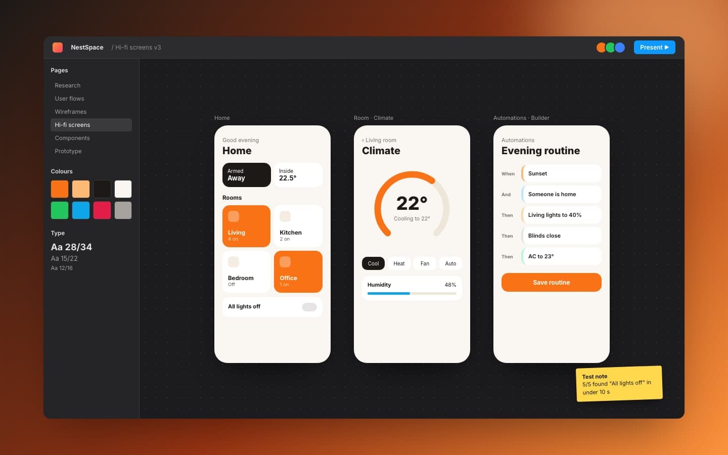 NestSpace interface