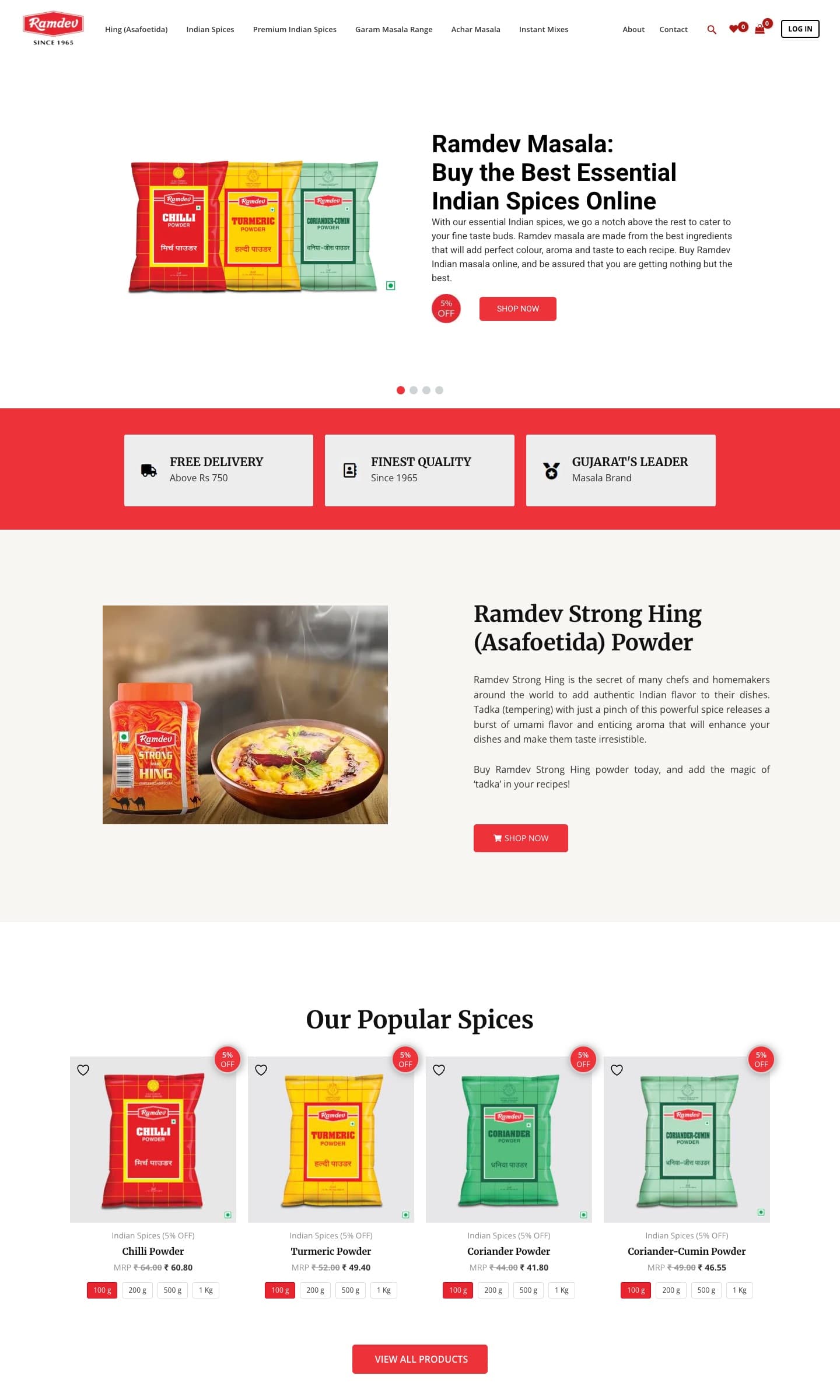 Ramdev Store full home page